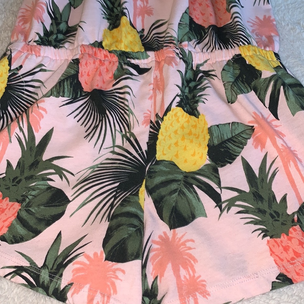 Children’s Place Pink Pineapple Romper Set M 7/8 EUC - Picture 8 of 11
